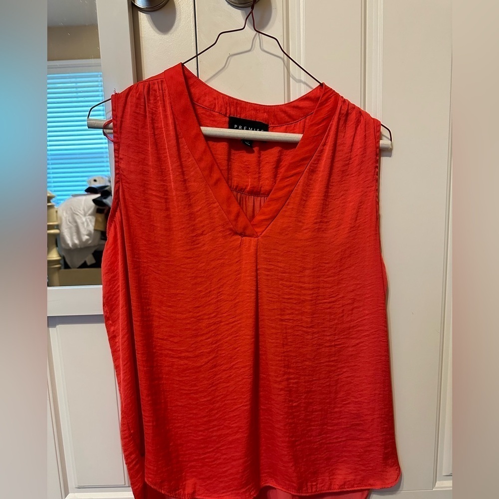 Vintage Hot Pink Sleeveless Blouse Size S